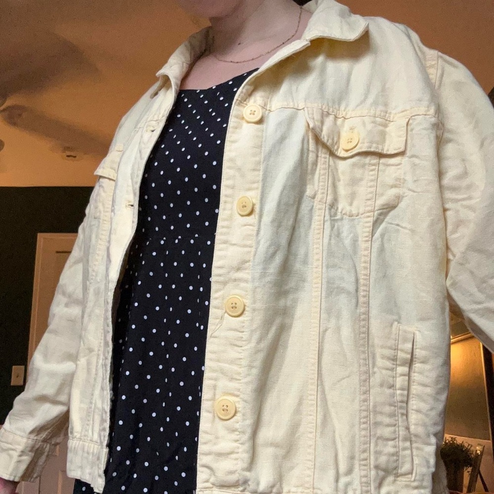 Eddie Bauer Women's Yellow Linen Jacket